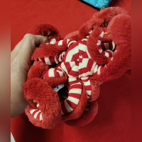 Jellycat Holiday Cranberry Octopus  - SMALL - w/jelly cat gift bag /dust bag - Picture 3 of 7